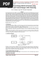 Content Based Image Retrieval System Using Sketches and Colored Images With Clustering