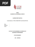 Lab Manual Element of Material Science