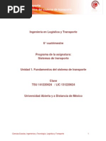 Unidad 1. Fundamentos Del Sistema de Transporte