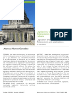 Legislación y Patrimonio Inmueble. Antecedentes y Aplicación en La Habana.