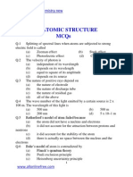 Atomic Structure MCQS: 1 Year N0tes Chemistry New