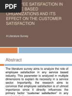 Employee Satisfaction in Service Based Organizations