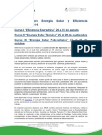 Diplomado en Energia Solar y Eficiencia Energetica - Agosto - 2014 - Formato - Modular - Regiones