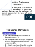 Consumption, Savings and Investment