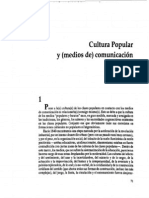 Cultura Popular y Medios de Comunicación