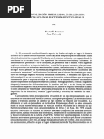 Mignolo, Walter D. (1995), "Occidentalización, Imperialismo, Globalización Herencias Coloniales y Teorías