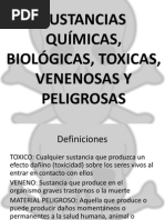 Sustancias Químicas, Biológicas, Toxicas, Venenosas