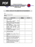 Checklist For Administrative Requirements