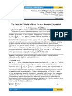 The Expected Number of Real Zeros of Random Polynomial: American Journal of Engineering Research (AJER)