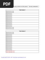 Table Header 1: Table Subheader Line1 Table Subheader Line2