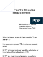 Mean Normal Prothombin Time (MNPT)