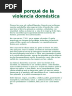 El Porqué de La Violencia Doméstica