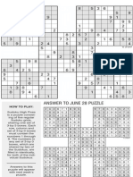 Printable Sudoku High Five, July 5