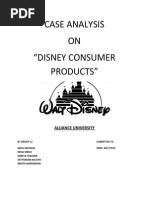 Case Analysis ON "Disney Consumer Products": Alliance University