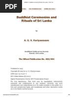 Buddhist Ceremonies & Rituals of Sri Lanka - Plain Text