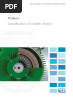 WEG Specification of Electric Motors 50039409 Manual English