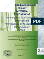 Memoria 1er Congreso Internacional de Investigacion Perpectivas en La Sociedad Del Conocmiento