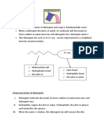 Cleansing Action of Detergent