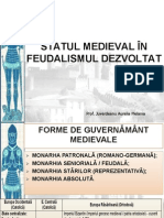 Statul - Medieval in Feudalismul Dezvoltat