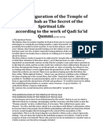 The Configuration of The Temple of The Ka'Bah As The Secret of The Spiritual Life According To The Work of Qadi Sa'Id Qummi