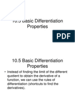 Basic Differentiation Properties