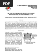 The Simplified Elasto-Plastic Analysis Model of Reinforced Concrete Framed Shear Walls