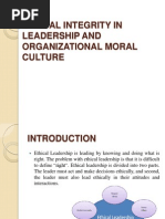 Ethical Integrity in Leadership and Organizational Moral Culture