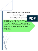 Haccp Snack de Peras