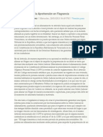 El Allanamiento y La Aprehensión en Flagrancia