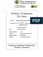 Primera Evaluacion en Linea - Finanzas Internacionales