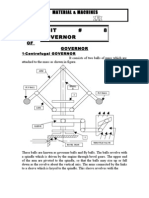 Unit # 8 Governor: Mechanis of Material & Machines 1
