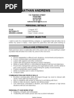 Nathan Andrews CV