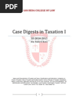 Compiled Case Digests in Tax 1 - Atty Bravo