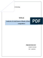 Title: Analysis of Retail Loans of Bank of Baroda Vis A Vis Competitors