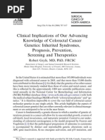 Clinical Implications of Our Advancing Knowledge of Colorectal Cancer Genetics: Inherited Syndromes, Prognosis, Prevention, Screening and Therapeutics