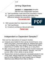 Learning Objectives: Two Sample T-Test