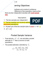 Learning Objectives: Small Sample Size