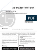 Microwave/Grill/Convection Oven: Owner'S Manual