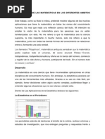 Aplicaciones de Las Matemáticas en Los Diferentes Ambitos Del Saber