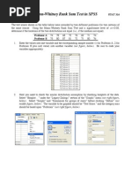 Mann-Whitney Rank Sum Test in SPSS: STAT 314