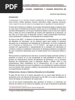 Infraestructura, Acceso, Cobertura y Calidad Educativa en Nicaragua