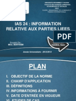 Ias 24 - Information Relative Aux Parties Liees