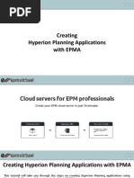 Creating Hyperion Planning Applications With EPMA