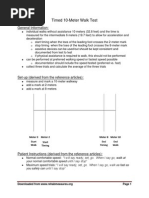 10 Meter Walk Test Instructions