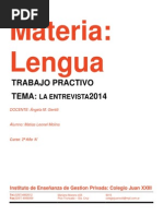 Trabajo Practico de Lengua - 'La Entrevista' (Reparado)