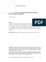 Cómo Hacer Un Proyecto de Tesis Doctoral, Martin Retamozo PDF