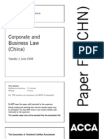 Corporate and Business Law (China) : Tuesday 3 June 2008