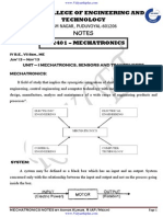 ME2401 Mechatronics Notes