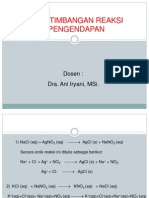 KD2-5, 6 Kesetimbangan Pengendapan