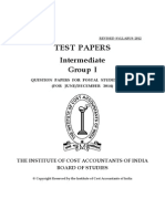 Intermediate Group I Test Papers FOR 2014 DEC